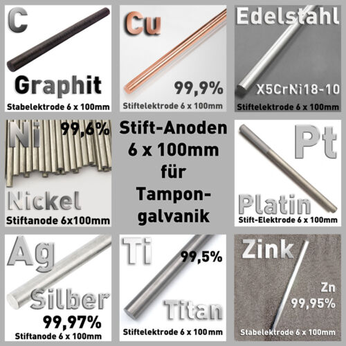 Rund stab anode elektrode - rund, ⌀6